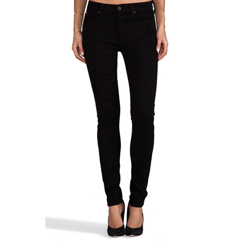 Hudson Nico Mid-Rise Super Skinny in Black
